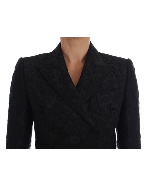 Dolce & Gabbana Black Dolce Gabbana Brocade Blazer Jacket