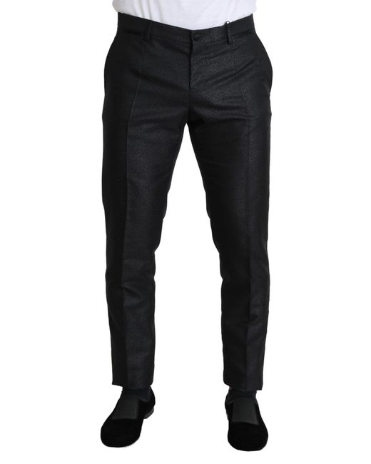 Dolce & Gabbana Black Metallic Skinny Trouser Dress for men