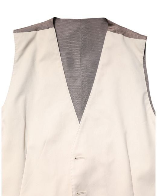 Dolce & Gabbana Natural Dress Formal Waistcoat Vest for men