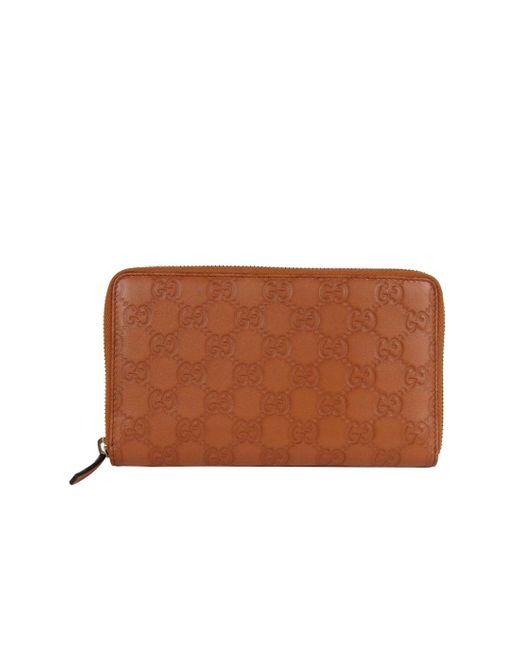 Gucci Leather Zip Around Wallet With Coin Pocket 321117 7614 in Brown Save 18 Lyst