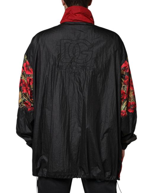 Dolce & Gabbana Red Track Jacket Colorblock Style for men