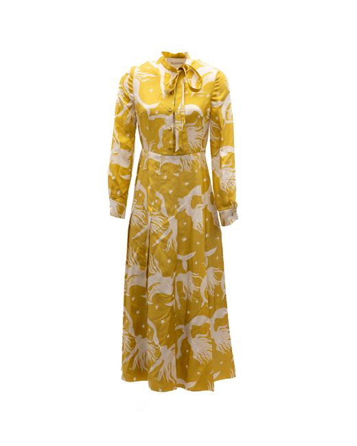 Valentino Garavani Metallic Silk Dress