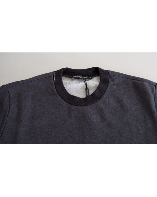 Dolce & Gabbana Gray Oversized Knitwear Sweater Tsh8085