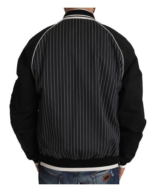 Dolce & Gabbana Black Sequined Beaded Jacket for men