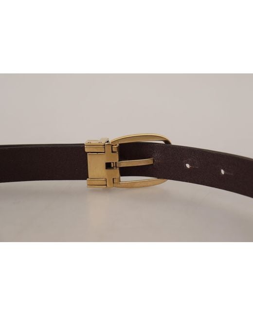 Dolce & Gabbana Black Elegant Dark Leather Belt for men