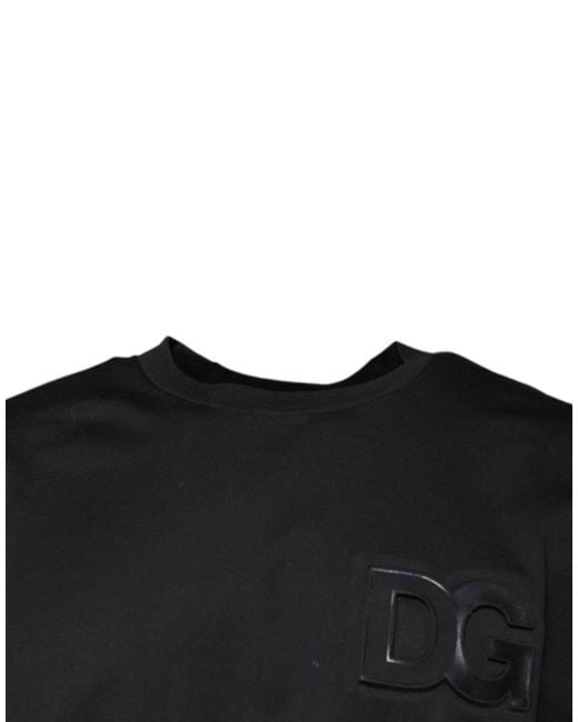 Dolce & Gabbana Black Dg Logo Tshirt Short Sleeves for men