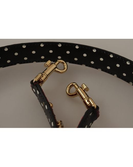 Dolce & Gabbana Red Python Leather Crystals Reversible Shoulder Strap