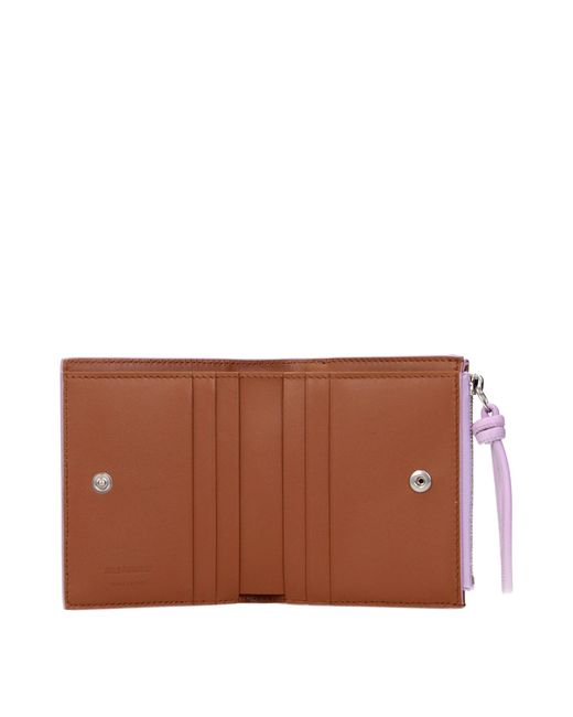 Jil Sander Purple Leather Wallet