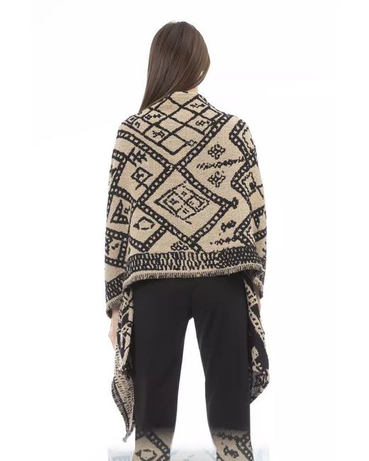Alpha Studio Black Wool Scarf