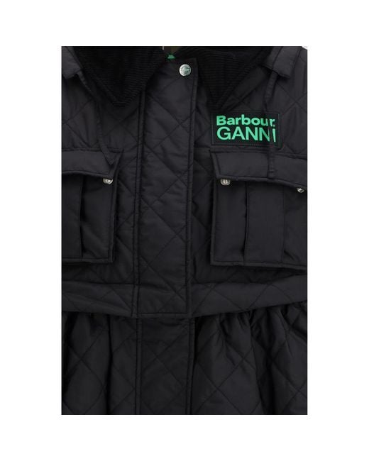 Barbour Black Polyester Coat