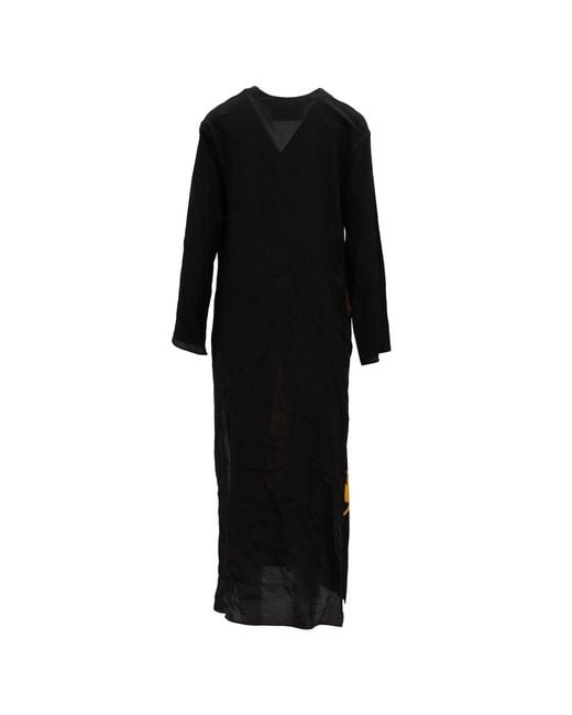 Valentino Garavani Black Dragon Embroidery Gown Dress