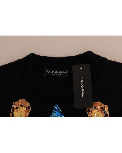 Dolce & Gabbana Black Nutcracker Sweater Tsh1904