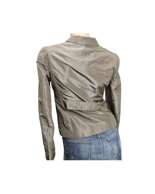 Gucci Natural Taffeta Top Basic Jacket Blazer