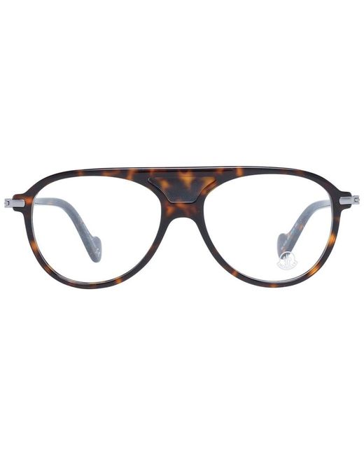 Moncler Brown Plastic Glasses (Frames) for men