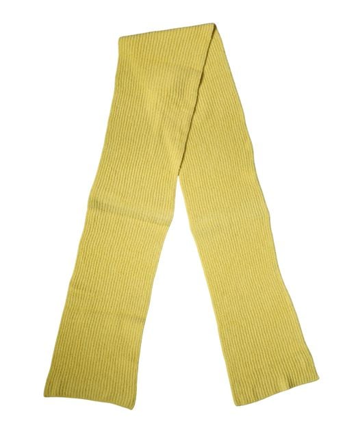 Dolce & Gabbana Yellow Cotton Knitted Neck Foulard 270Cm X 31Cm Scarf for men