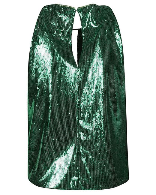 Dahlo Green Sequin Cropped Top