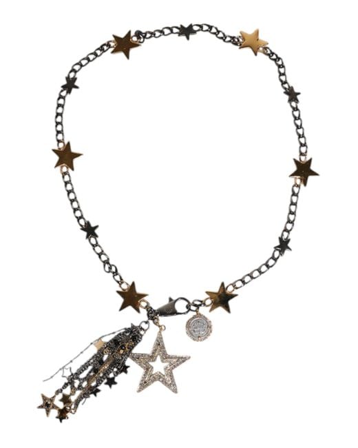 Dolce & Gabbana Metallic Brass Embellished Waist Chain Belt