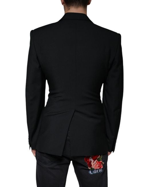 Dolce & Gabbana Black Single Breasted Dress Blazer for men
