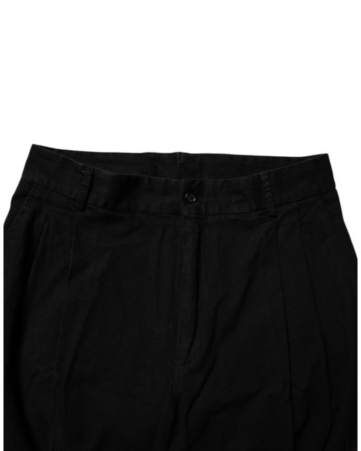 Dolce & Gabbana Black Slimfit Trousers for men