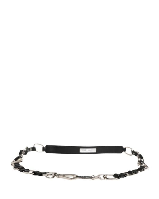Dolce & Gabbana White Leather Chain Bag Accessory Shoulder Strap Lamb Zamak Real Brass 10Lf