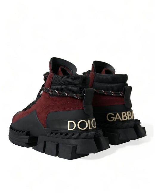 Dolce & Gabbana Black Super King High Top Sneakers Shoes for men