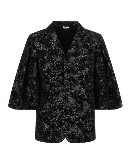 Comme des Garçons Black Polyester Blazer for men