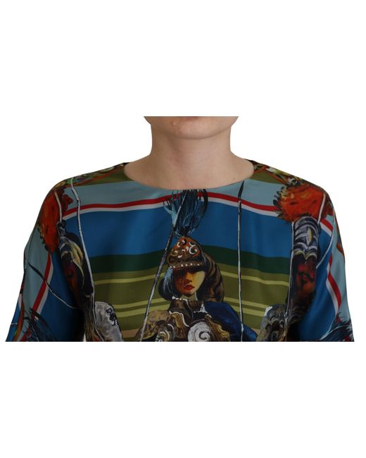 Dolce & Gabbana Black Sicilian Elegance Long Silk Dres
