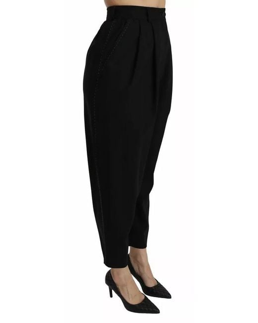 Dolce & Gabbana Black Cropped Trousers