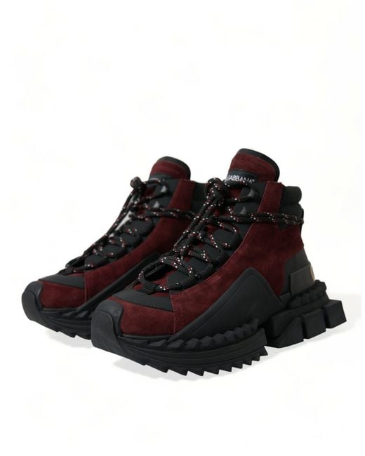 Dolce & Gabbana Black Super King High Top Sneakers Shoes for men
