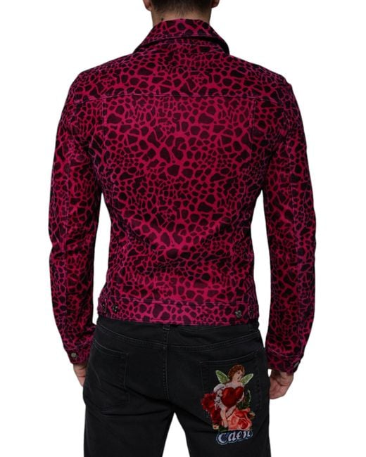 Dolce & Gabbana Leopard Button Down Collared Jacket for men