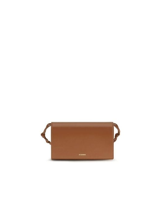 Jil Sander Brown Calf Leather Bos Taurus Wallet