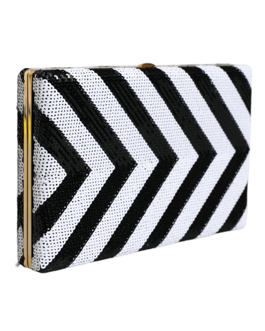 Dolce & Gabbana Black Frame Clutch Evening Party Purse Bag