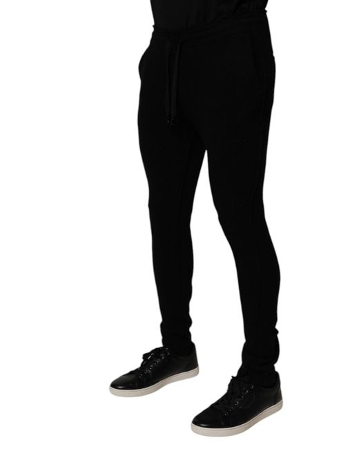 Dolce & Gabbana Black Slim Fit Joggers for men
