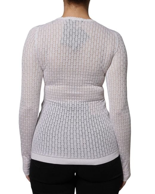Dolce & Gabbana Gray Silk Button Down Cardigan Sweater