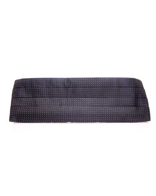Dolce & Gabbana Black Elegant Silk Cummerbund With Polka Dots for men