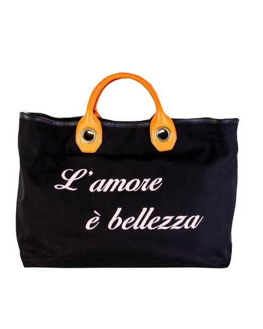 Dolce & Gabbana Maxi 'l'amore È Bellezza Handbag in Black | Lyst
