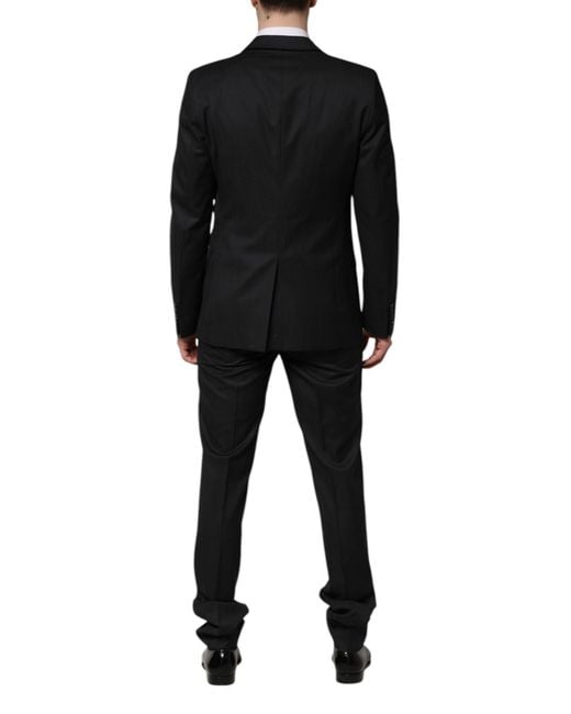 Dolce & Gabbana Black Martini 2 Pc Single Breasted Suit for men