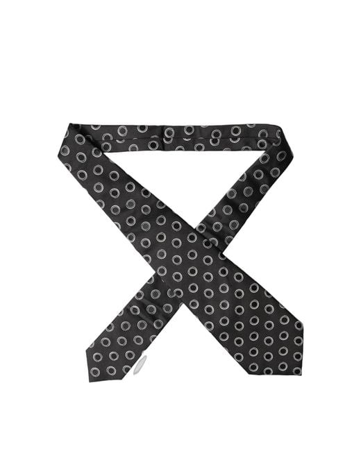 Dolce & Gabbana Black Polka Dot Silk Adjustable Neckwomen's Tie
