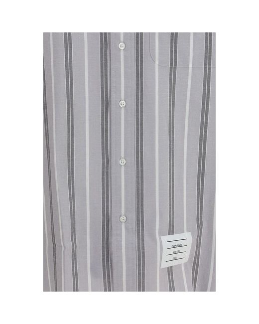Thom Browne Gray Cotton Pattern Shirt for men