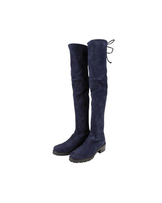 Stuart Weitzman Vanland Suede Over The Knee Boot in Black Lyst