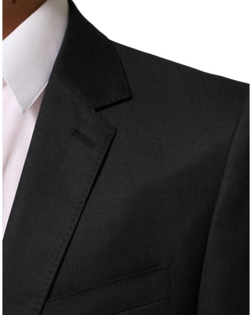 Dolce & Gabbana Black Single Breasted Coat Martini Blazer for men