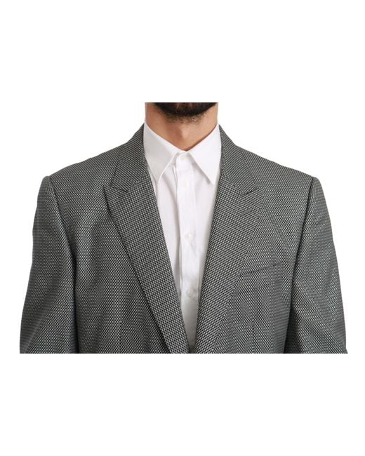 Dolce & Gabbana Gray Slim Fit Formal Martini Blazer for men