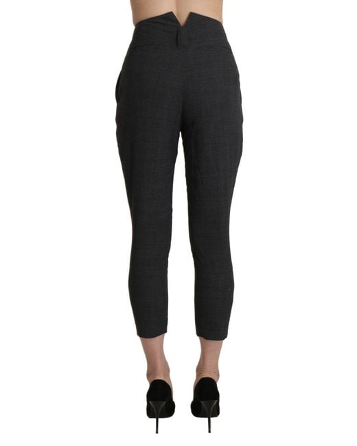 Ermanno Scervino Black Chic High Waist Capri Cropped Pants