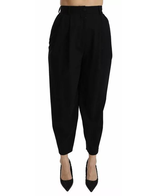 Dolce & Gabbana Black Cropped Trousers