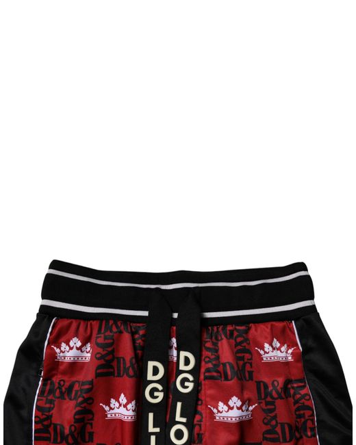 Dolce & Gabbana Red Dg Crown Track Pants for men