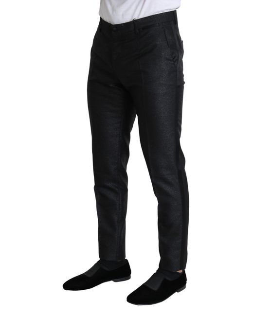 Dolce & Gabbana Black Metallic Skinny Trouser Dress for men