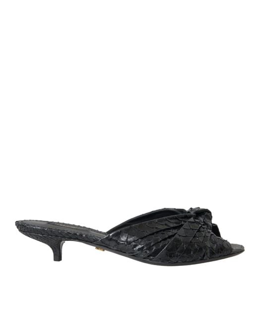 Dolce & Gabbana Black Heeled Mules