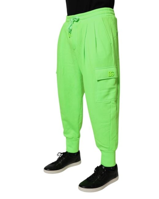 Dolce & Gabbana Green Joggers Pants Casual Style for men