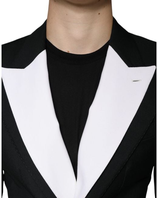 Dolce & Gabbana Black Single Breasted Dress Blazer for men