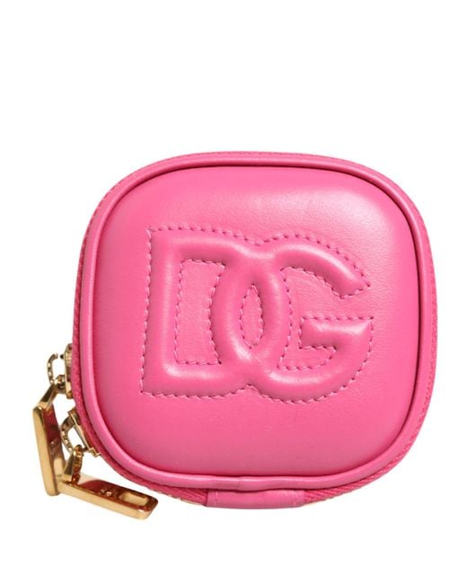 Dolce & Gabbana Red Calf Leather Dg Logo Multifunctional Kit Borse Bag